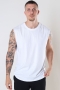 Urban Classics Open Edge Sleeveless Tee White