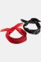 Urban Classics Satin Bandana 2-Pack Black/red