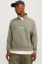 Jack & Jones Vesterbro Sweat Half Zip Silver Sage