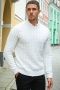 ONLY & SONS Kicker Cable Knit Crew Neck Antique White